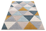 Well Woven Delia Multi Modern Geometric Scandinavian Triangle Pattern Area Rug