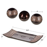 Dublin Home Decor Tray and Orbs Balls Set of 3 - Coffee Table